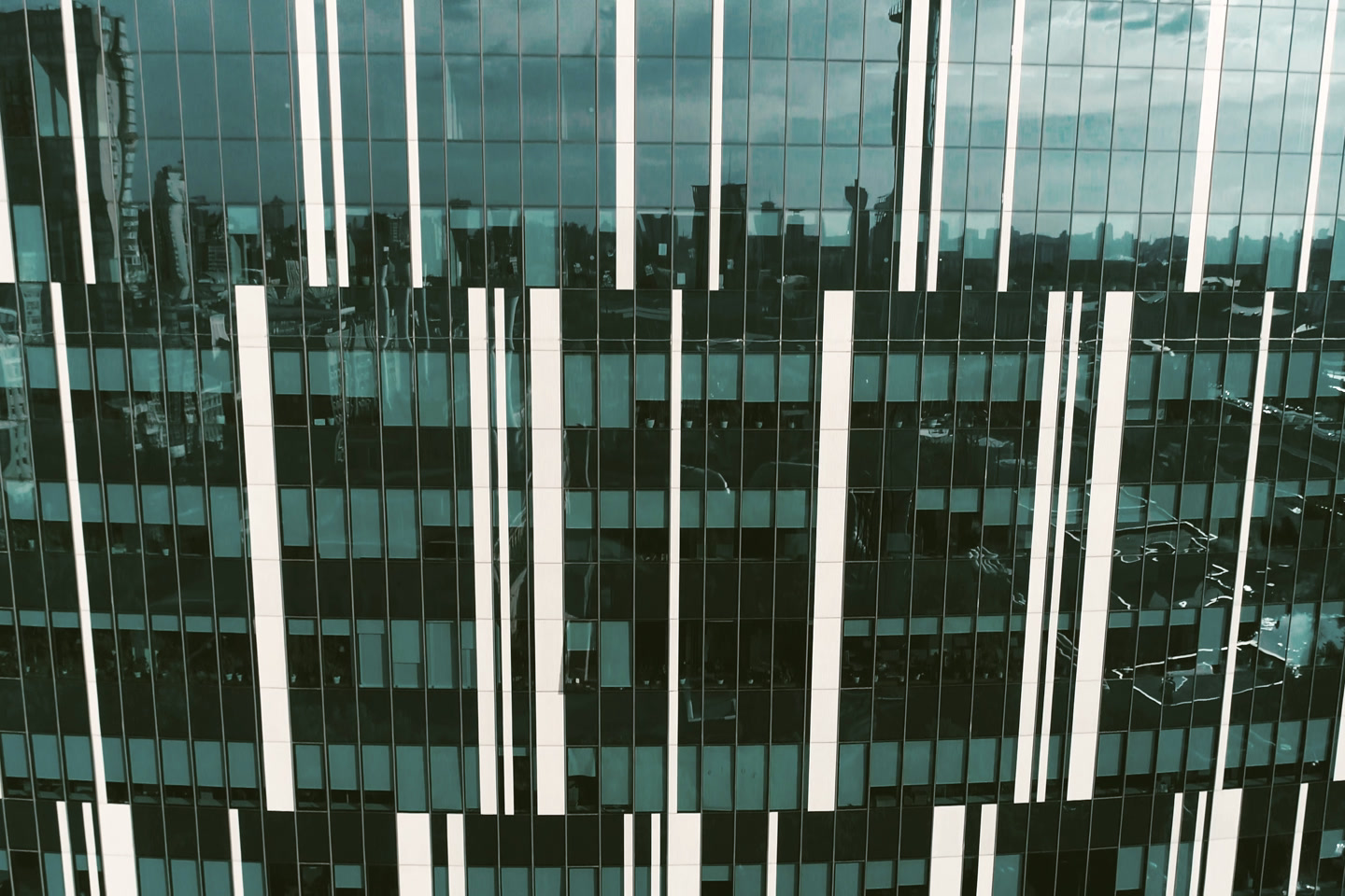 Tower windows from below.